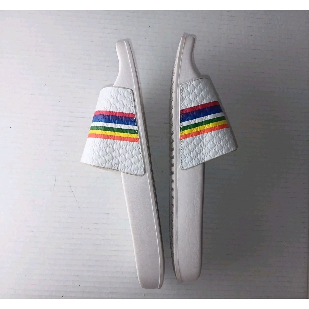 MICHAEL Michael Kors Women's Rainbow Pool Slides‎ Multicolor Slip On sz 10 - Picture 7 of 11